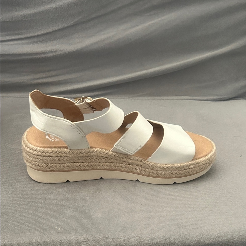 Dr Scholls White Espadrille Sandals - Picture 2 of 10